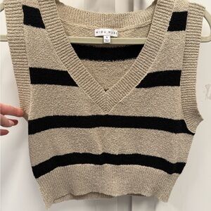 Striped sweater vest